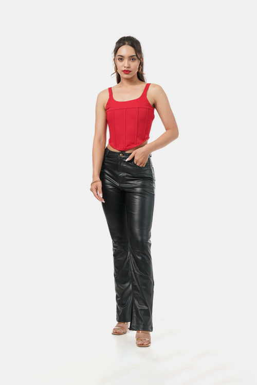 ELYX CORSET TOP RED