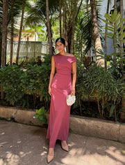 IVORY DRESS (RUSTY PINK )