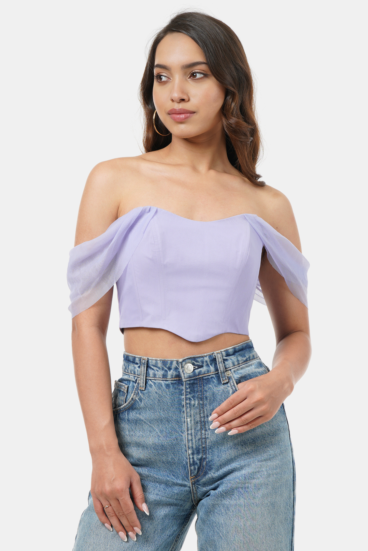 lavender mesh top